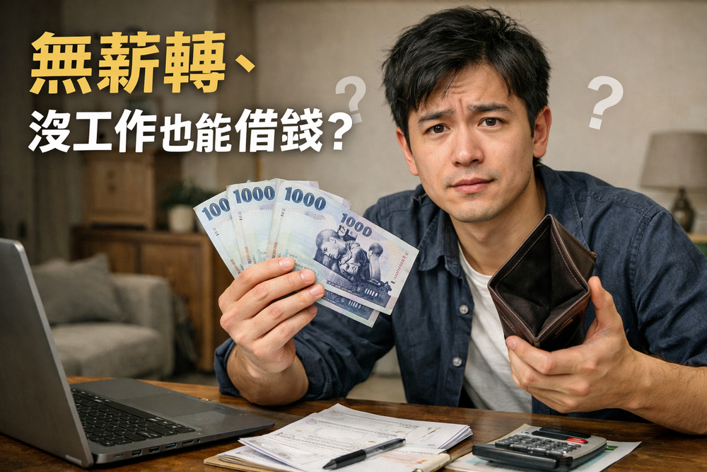 無薪轉借錢, 沒工作借錢, 自由業借錢, 現金周轉, 資金周轉,